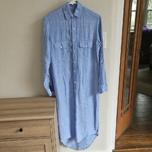 Emily Phillips // Linen Midi Shirt Dress